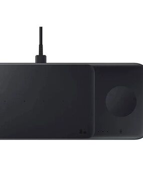 Samsung - EP-P6300TBEGUS Wireless Charger Pad Trio - Black